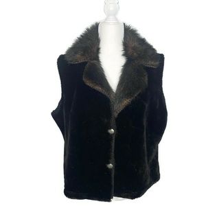Deborah Murray faux fur vest xl